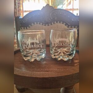 McCormick's Irish Clear Glass Rocks Whiskey Low Ball Tumblers 2 Pc